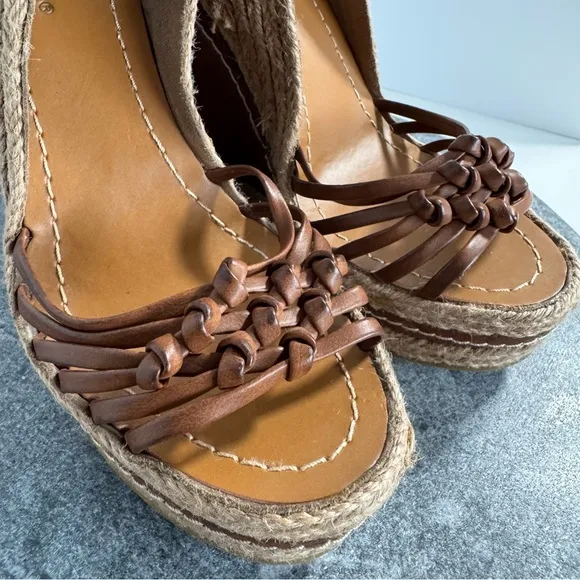 Mia Biscotti Y2K 90s Wedge Heels Sandals Espadrilles 7