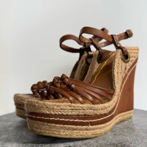 Mia Biscotti Y2K 90s Wedge Heels Sandals Espadrilles 7