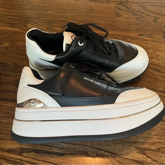 Michael Kors Black and White Chunky Sneakers