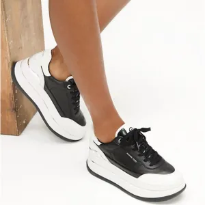 Michael Kors Black and White Chunky Sneakers