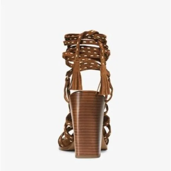MICHAEL KORS-Rowan-Luggage-Sport Suede Sandal-SIZE 7.5-NEW!