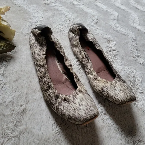 Missoni Gray/Brownscale Knit Scrunch Ballet Flats Size 38