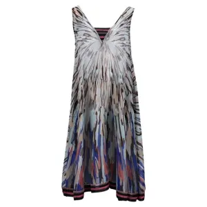 Missoni Mare Printed Mini Sleeveless Dress in Multicolor Cotton