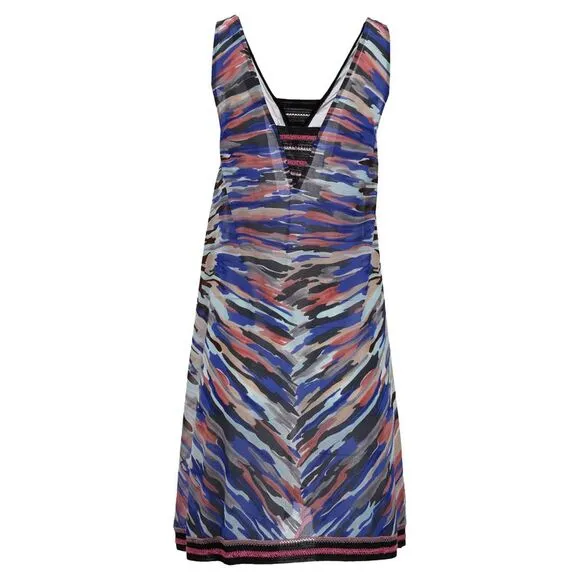 Missoni Mare Printed Mini Sleeveless Dress in Multicolor Cotton