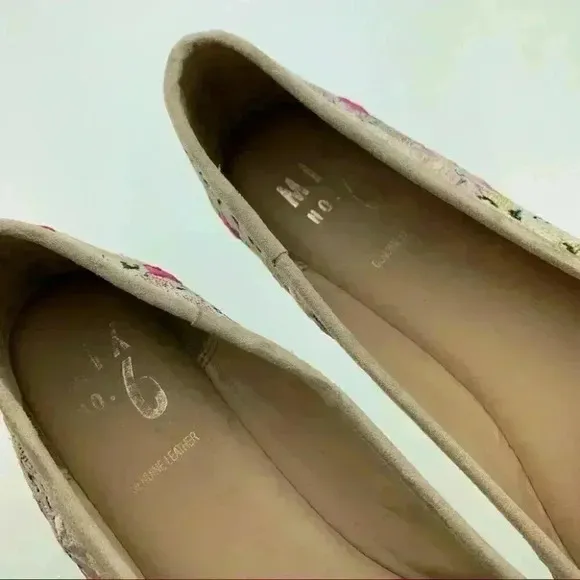Mix no 6 flats 7 37.5 Dallilah floral embroidered