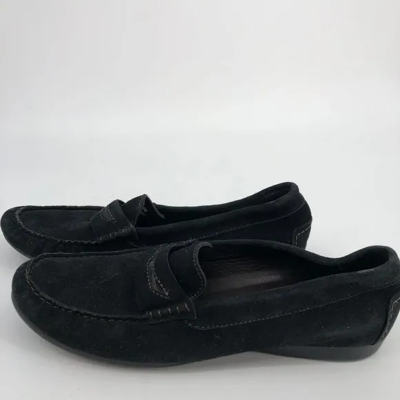 Munro Black Leather Flats &amp; Loafers | Classic Style