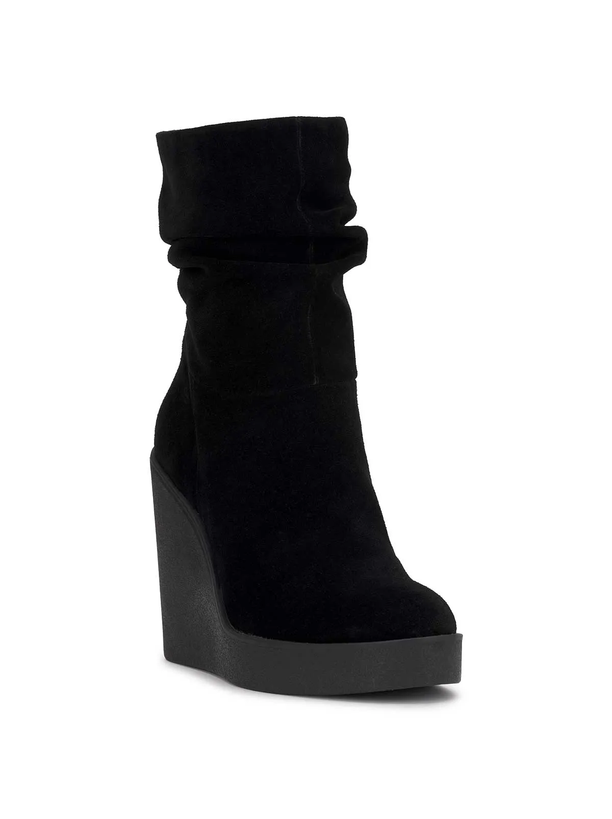 Mynette Slouch Wedge Bootie in Black
