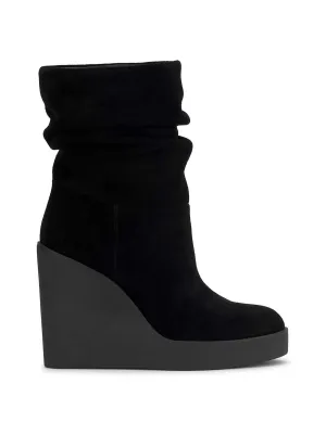 Mynette Slouch Wedge Bootie in Black
