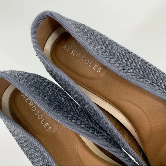 New Aerosoles womens flats size 10 homerun cornflower, blue  blue woven ballet