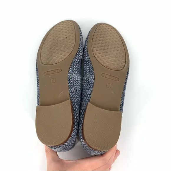 New Aerosoles womens flats size 10 homerun cornflower, blue  blue woven ballet