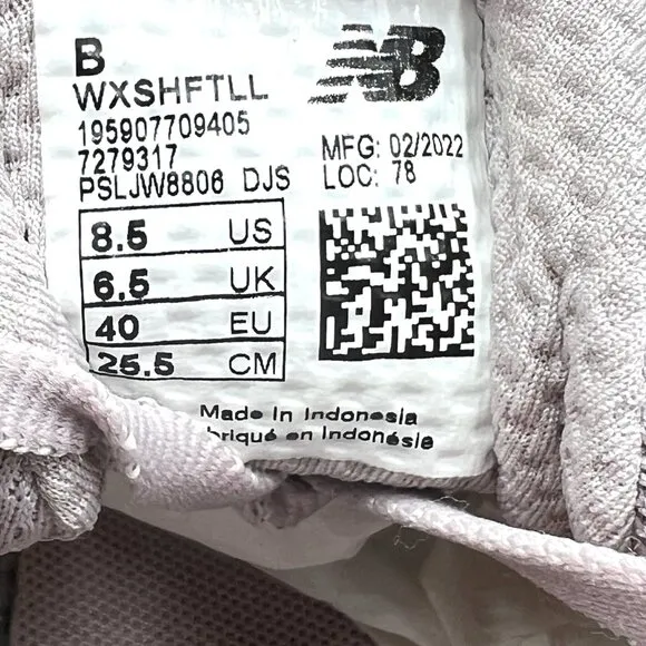 New Balance Womens Size 8.5 Fuelcell Shift TR Logwood Dusty Pink Mauve Sneakers