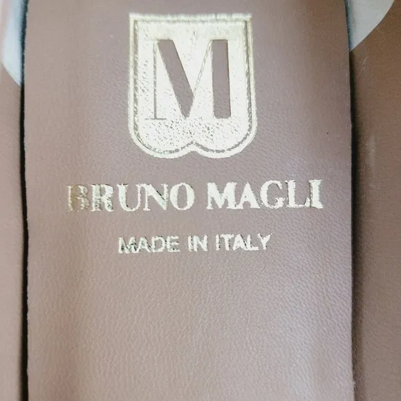 NEW BRUNO MAGLI Mina Bow Beige Leather Ballet Flats