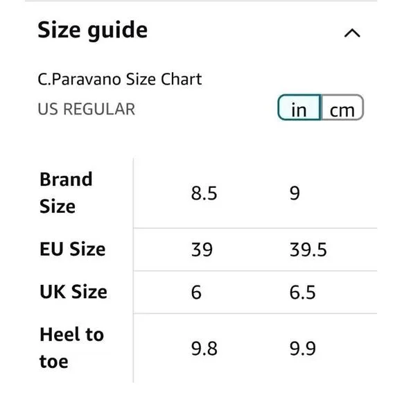 New! C.Paravano Leather Pointed Toe Flats Crystal Buckle Yellow US 8.5 $118