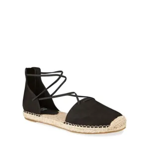 NEW  Eileen Fisher Lace d'Orsay Flat Nubuck Espadrilles SUZE 6