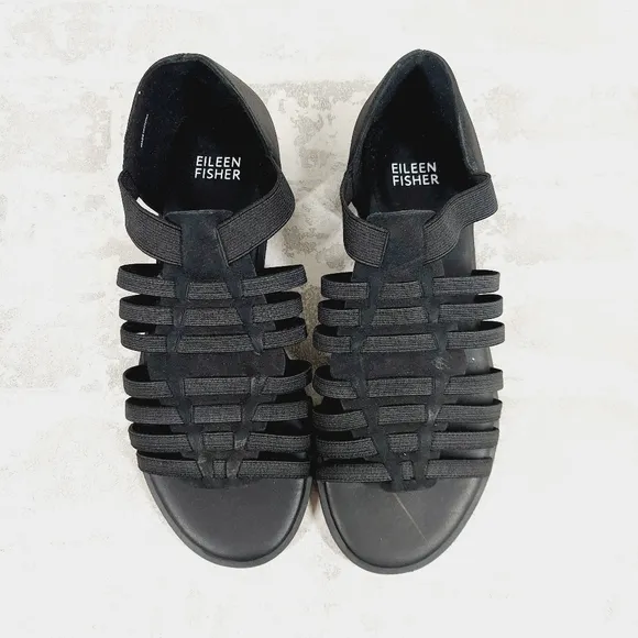 New Eileen Fisher Rato Stretch Slip-On Fisherman Sandals X226