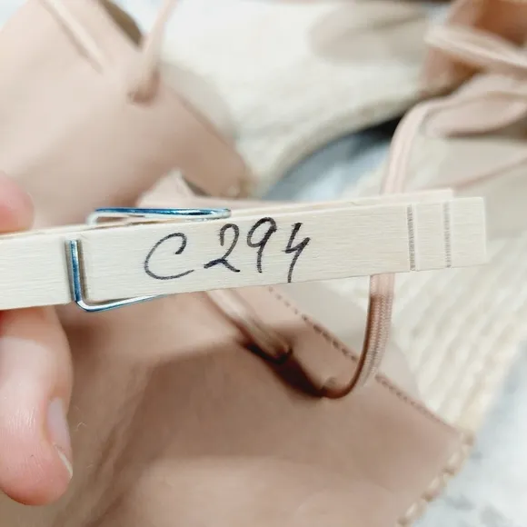 New Eileen Fisher Tan Leather Lace Up Espadrilles C294