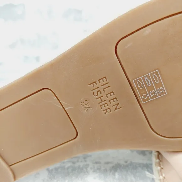 New Eileen Fisher Tan Leather Lace Up Espadrilles C294
