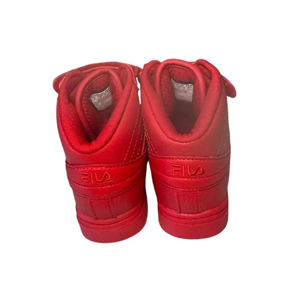 New Fila Kids Red High-Top Sneakers