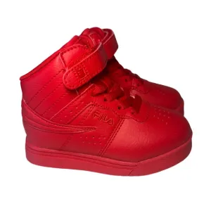 New Fila Kids Red High-Top Sneakers
