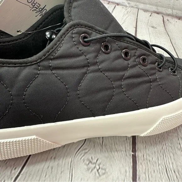 new in box Superga 2625 Tank Quilted Nylon black platform Sneakers sz 9