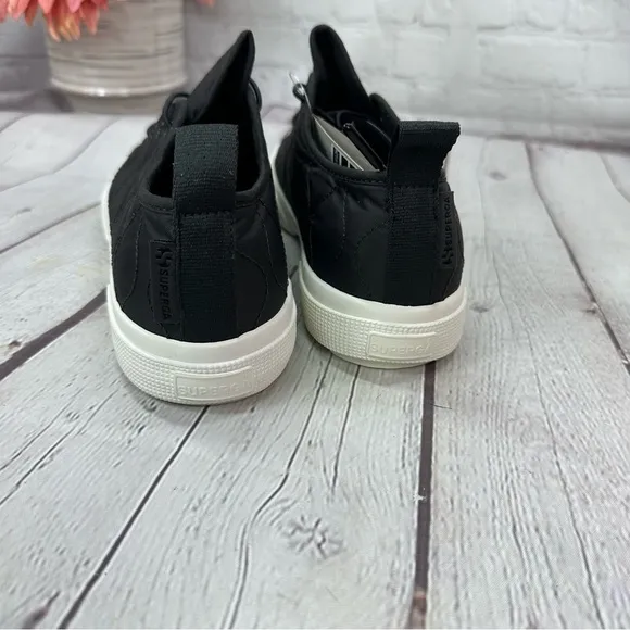 new in box Superga 2625 Tank Quilted Nylon black platform Sneakers sz 9