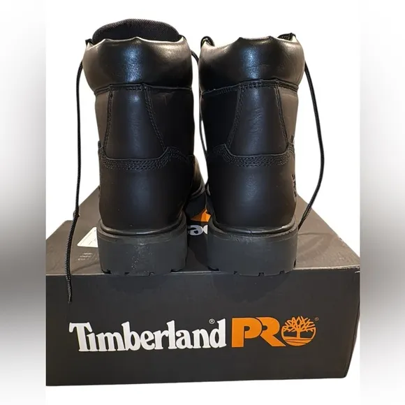 NEW IN BOX Timberland PRO Black Leather Safety Boots