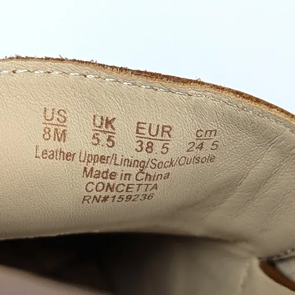 NEW J.Mclaughlin Concetta Leather Loafers Toasted Nutmeg Brown Size 8