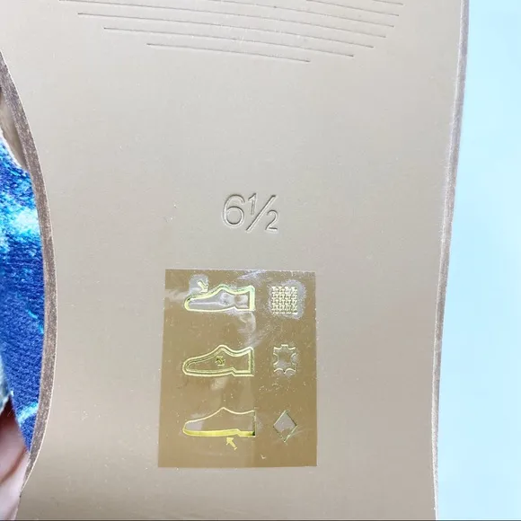 NEW Madewell The Skyler Slide Sandals Blue Tie-Dye