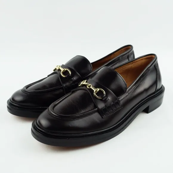 New MADEWELL The Vernon Bit Hardware Loafer in True Black Leather $158 NN868