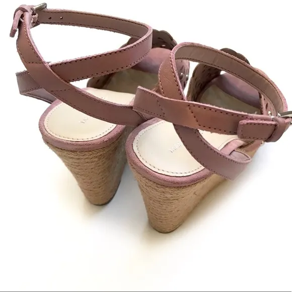 New Marc Fisher pink espadrilles wedges