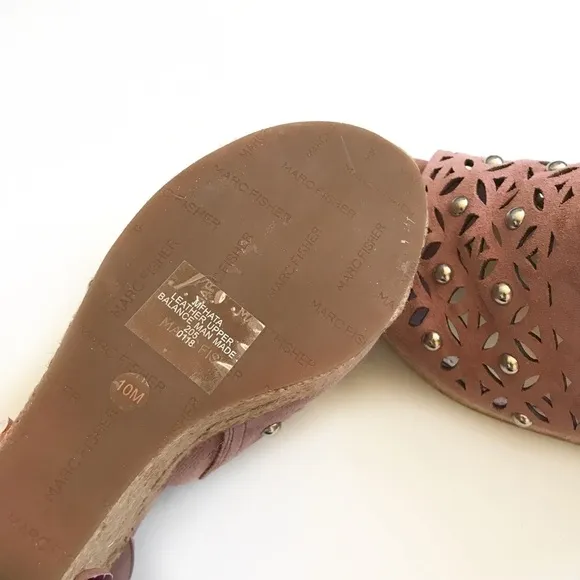 New Marc Fisher pink espadrilles wedges