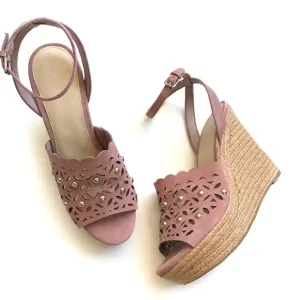 New Marc Fisher pink espadrilles wedges