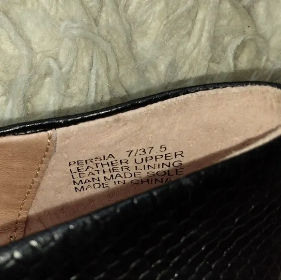 New Miz Mooz Persia Black Leather Ballet Flats Size 7
