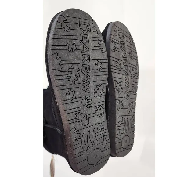 NEW NWT Bearpaw Val‎ Black Warm Comfort Snow Boots Size 10