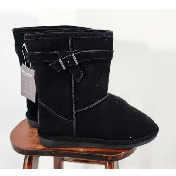 NEW NWT Bearpaw Val‎ Black Warm Comfort Snow Boots Size 10