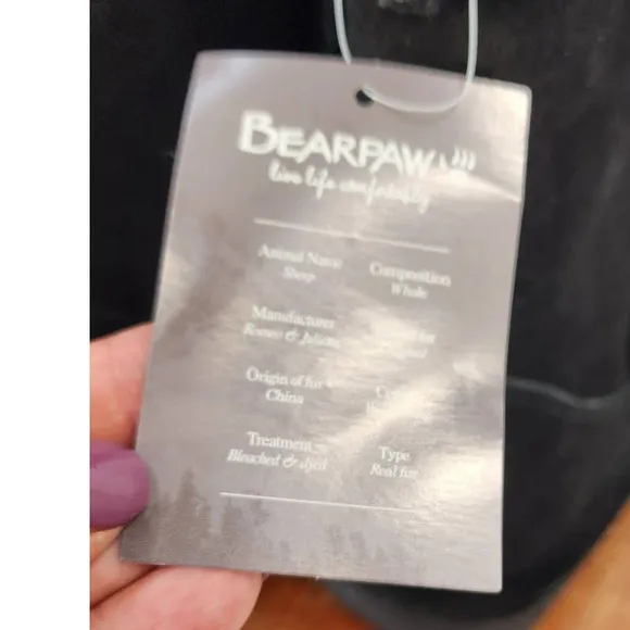 NEW NWT Bearpaw Val‎ Black Warm Comfort Snow Boots Size 10