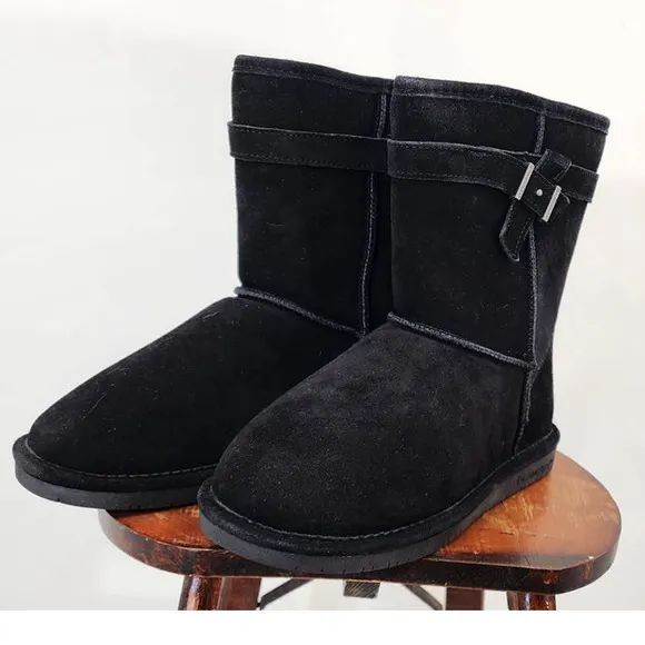 NEW NWT Bearpaw Val‎ Black Warm Comfort Snow Boots Size 10