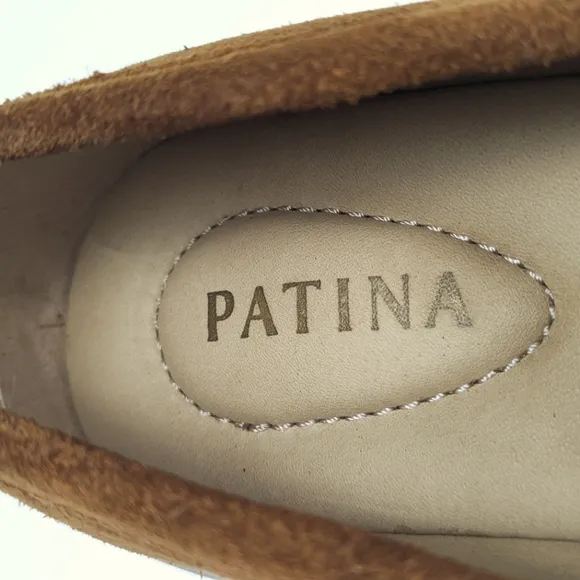 NEW Portland Leather Patina Zoe Slip On Suede Penny Loafers Fawn Brown Size 10.5