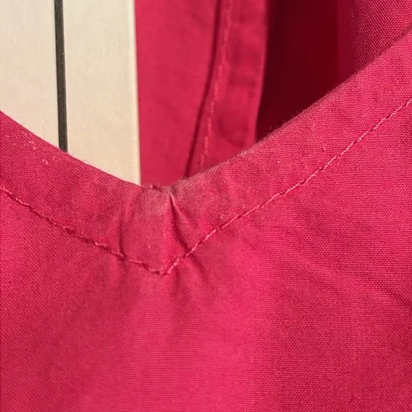 NEW RHODE CARLY COTTON POPLIN DRESS IN HOT PINK SIZE M