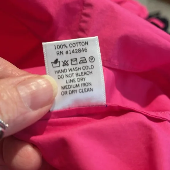 NEW RHODE CARLY COTTON POPLIN DRESS IN HOT PINK SIZE M