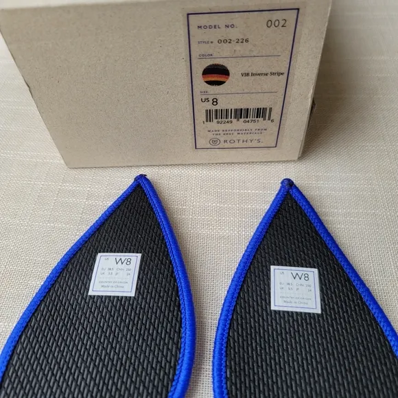New! Rothy's size 8 Inverse Stripe VIB Points Ballet Flats NIB