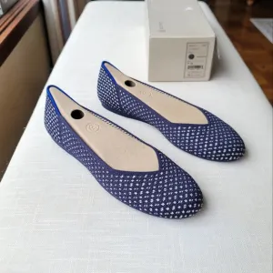 New! Rothy’s sz 10 Navy Blue Maritime Lattice Stitch Honeycomb Ballet Flats