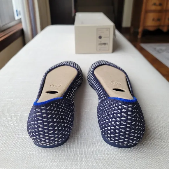New! Rothy’s sz 10 Navy Blue Maritime Lattice Stitch Honeycomb Ballet Flats