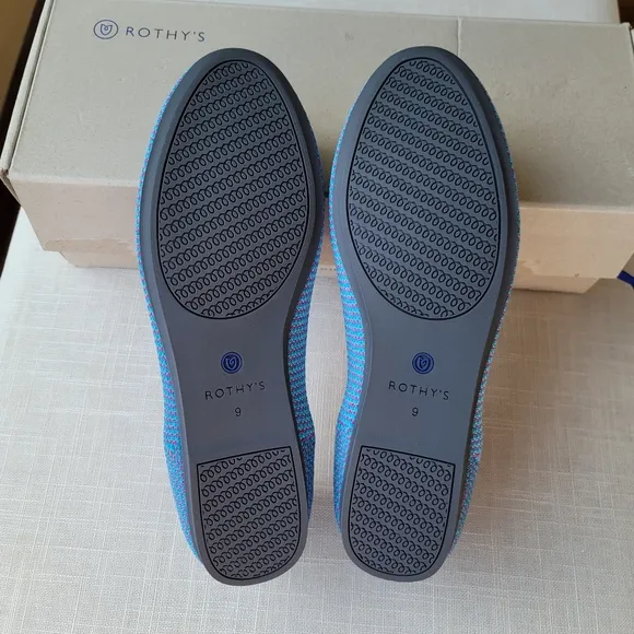 New! Rothy’s sz 9 Bluebell Triple Stitch Loafers Ballet Flats NWT