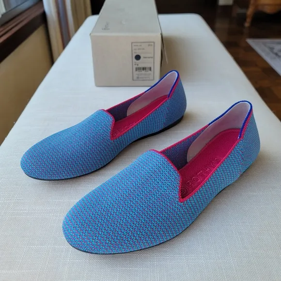 New! Rothy’s sz 9 Bluebell Triple Stitch Loafers Ballet Flats NWT