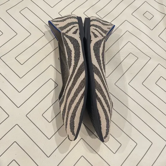 New Rothy's Zebra Pointed Toe Flats