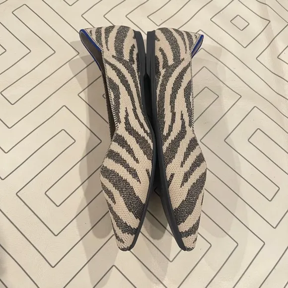 New Rothy's Zebra Pointed Toe Flats