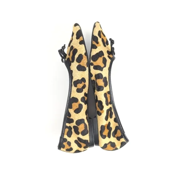NEW Schutz Arissa Leopard Print Pony Hair Ballet Flats Size 8