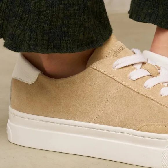 NEW SOLUDOS Suede Ibiza Platform Sneakers Sand for women 126mn