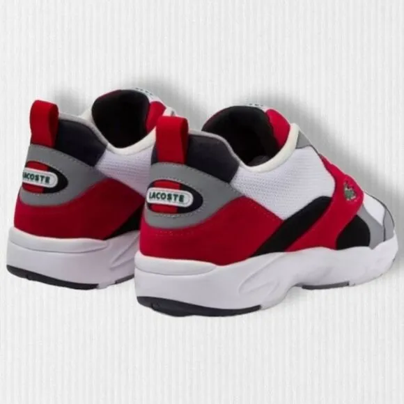 NEW Storm chunky sneakers Size M6- W 7-7.5 White/Red/Grey | Lacoste